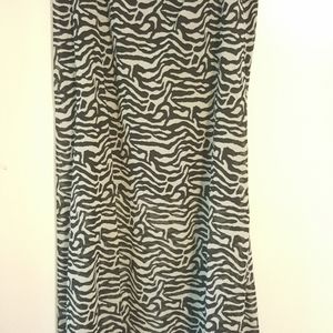 zebra print long skirt